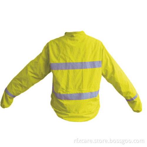 Jaket Pelari Jalan Lelaki Dengan Jalur Reflektif